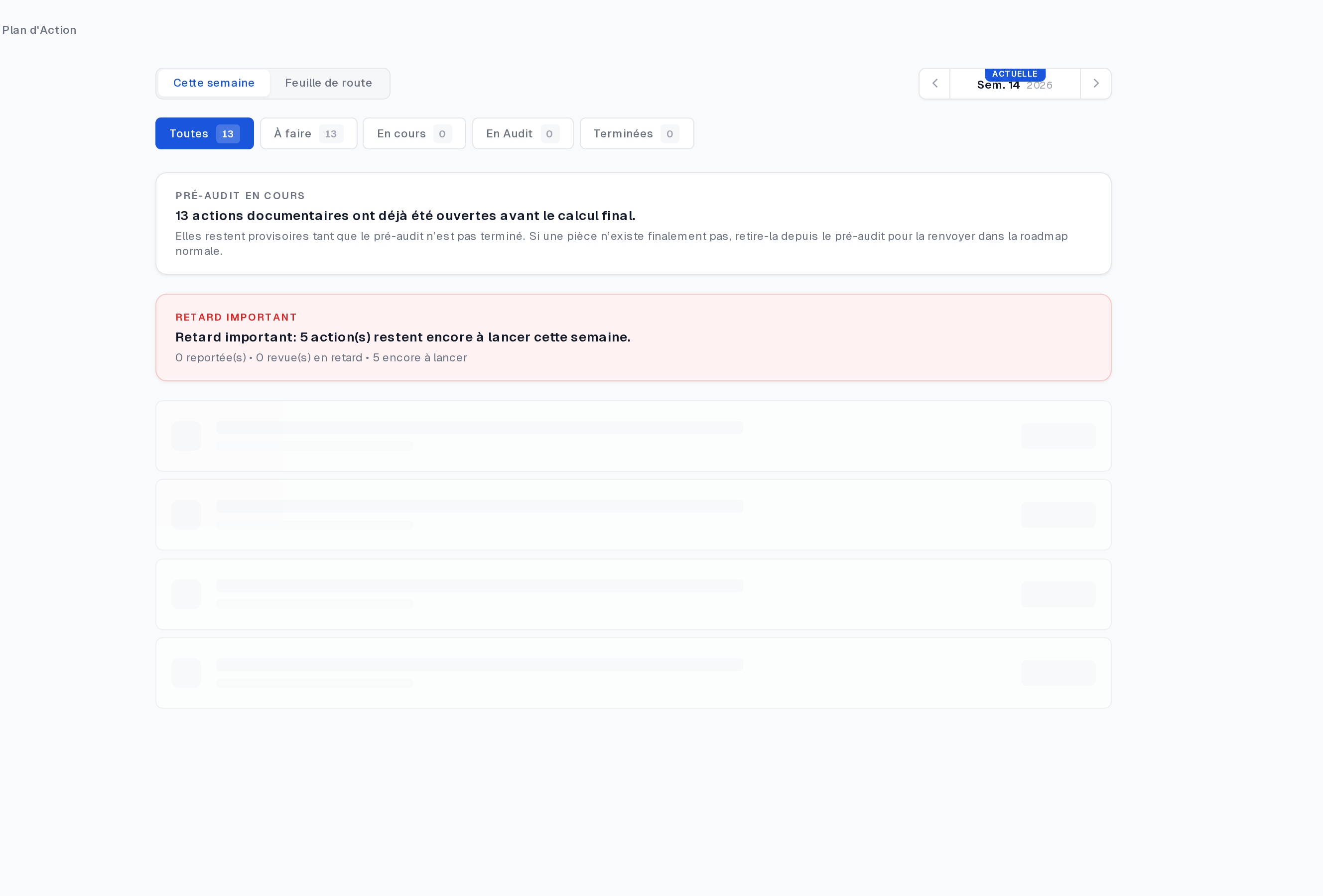Roadmap — plan d'action